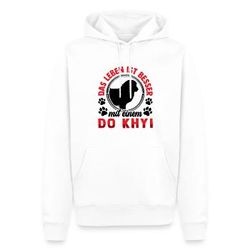 Leben mit Do Khyi Tibetmastiff Tibetdogge - Männer Premium Bio Hoodie - Weiß - Vorne - Nico (187cm)