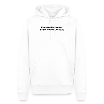 Pilates - Finde deine innere Stärke durch Pilates - Männer Premium Bio Hoodie - Weiß - Vorne - Nico (187cm)