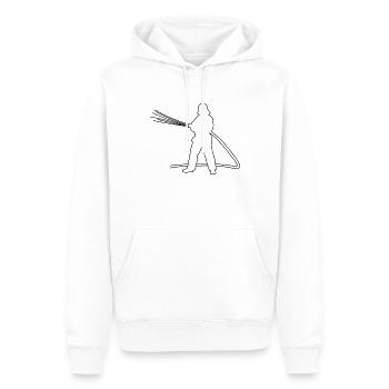 Pompiers tirés au sort - Sweat à capuche Premium bio Homme - blanc - Devant - Nico (187cm)