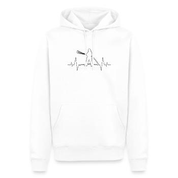 Fire Brigade Heartbeat - Men’s Premium Organic Hoodie - white - Front - Nico (187cm)