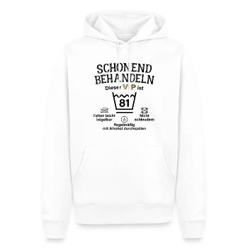 81. Geburtstag Schonend Behandeln 81 VIP ist 81 - Männer Premium Bio Hoodie - Weiß - Vorne - Nico (187cm)