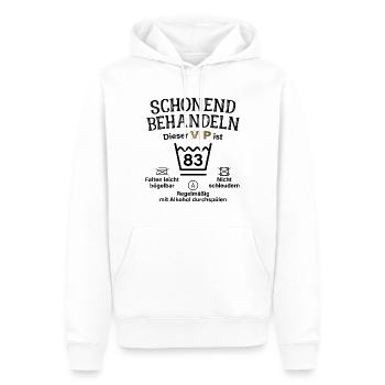 83. Geburtstag Schonend Behandeln 83 VIP ist 83 - Männer Premium Bio Hoodie - Weiß - Vorne - Nico (187cm)