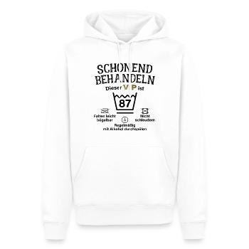 87. Geburtstag Schonend Behandeln 87 VIP ist 87 - Männer Premium Bio Hoodie - Weiß - Vorne - Nico (187cm)