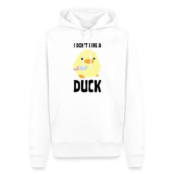 I Don't Give A Duck - Funny Duck with knife Meme - Men’s Premium Organic Hoodie - white - Front - Nico (187cm)