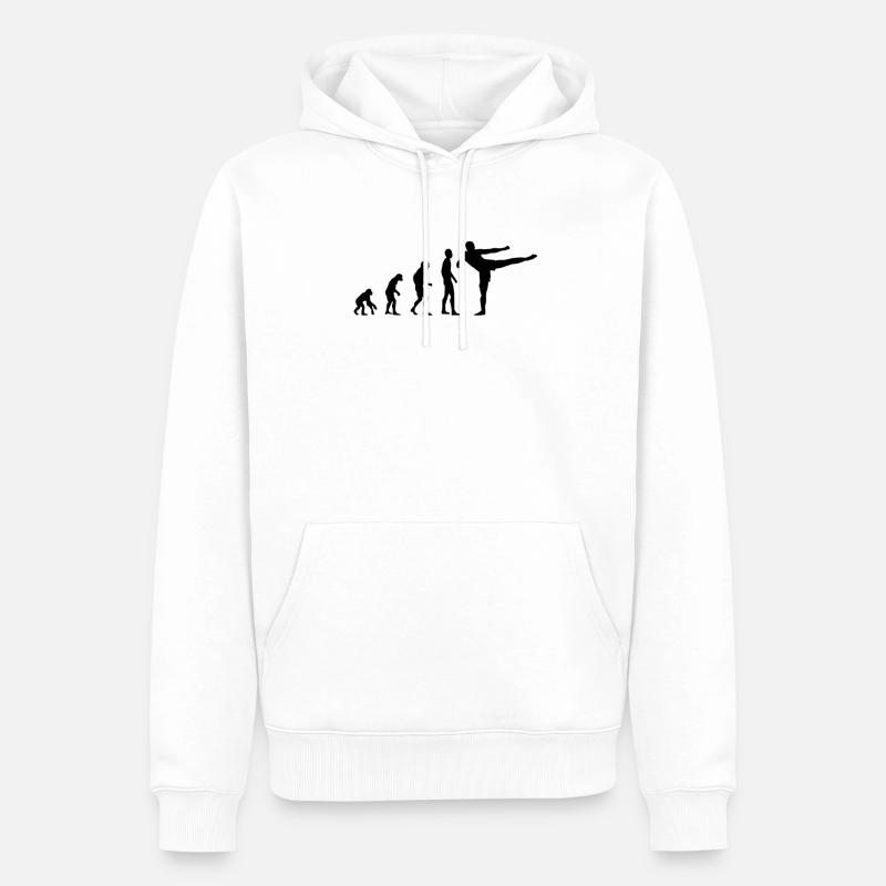 Evolution Kickboxen, MMA, Kampfsport - Männer Premium Bio Hoodie - Weiß