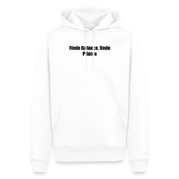 Pilates - Finde Balance, finde Pilates - Männer Premium Bio Hoodie - Weiß - Vorne - Nico (187cm)