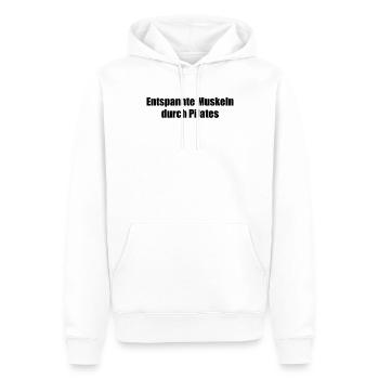 Pilates - Entspannte Muskeln durch Pilates - Männer Premium Bio Hoodie - Weiß - Vorne - Nico (187cm)