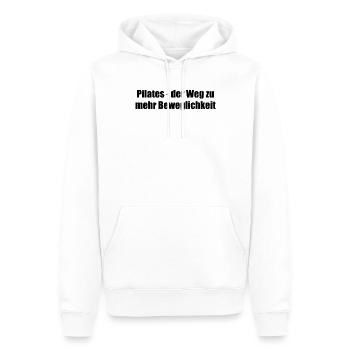 Pilates - Pilates - der Weg zu mehr Beweglichkeit - Männer Premium Bio Hoodie - Weiß - Vorne - Nico (187cm)