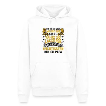 Fahrzeuglackierer ist Papa Lackierer Autolackierer - Männer Premium Bio Hoodie - Weiß - Vorne - Nico (187cm)