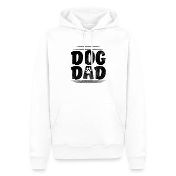 Hunde Papa - Männer Premium Bio Hoodie - Weiß - Vorne - Nico (187cm)