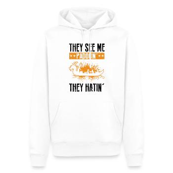 Course de bateaux chinois pour les entraîneurs de bateaux-dragons - Sweat à capuche Premium bio Homme - blanc - Devant - Nico (187cm)