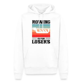 Course de bateaux chinois pour les entraîneurs de bateaux-dragons - Sweat à capuche Premium bio Homme - blanc - Devant - Nico (187cm)