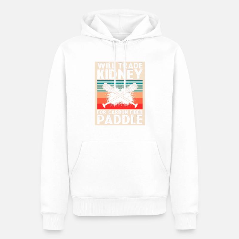 Drachenboot und Drachenboot Crew - Männer Premium Bio Hoodie - Weiß