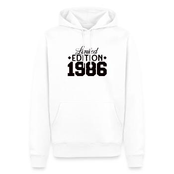 Vintage 1986 Retro Bitrthday Limited Edition - Men’s Premium Organic Hoodie - white - Front - Nico (187cm)