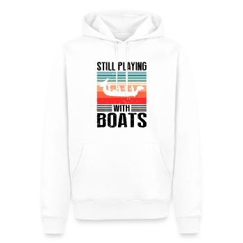 Course de bateaux chinois pour les entraîneurs de bateaux-dragons - Sweat à capuche Premium bio Homme - blanc - Devant - Nico (187cm)