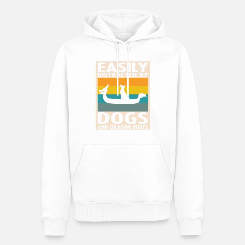Drachenboot Crew und Drachenbootfahren - Männer Premium Bio Hoodie - Weiß