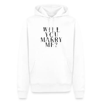 Heiraten Hochzeit Spruch - Männer Premium Bio Hoodie - Weiß - Vorne - Nico (187cm)