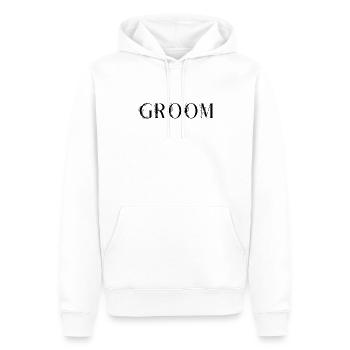 Lettrage du marié - Sweat à capuche Premium bio Homme - blanc - Devant - Nico (187cm)