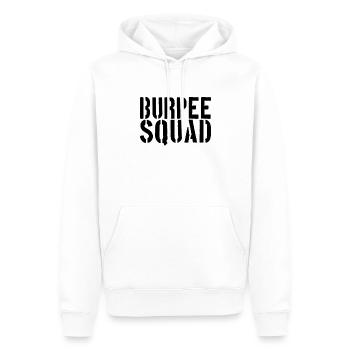 Escouade Burpee - Sweat à capuche Premium bio Homme - blanc - Devant - Nico (187cm)