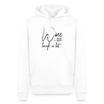 lustiger Wein Spruch - Männer Premium Bio Hoodie - Weiß - Vorne - Nico (187cm)
