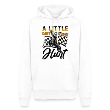 motocross fille motocross femme moto tout-terrain - Sweat à capuche Premium bio Homme - blanc - Devant - Nico (187cm)