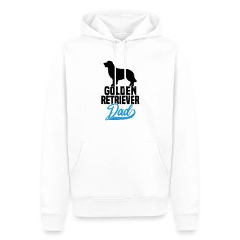 Papa Golden Retriever - Sweat à capuche Premium bio Homme - blanc - Devant - Nico (187cm)