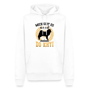 Nur mit meinem Do Khyi Tibetmastiff Tibetdogge - Männer Premium Bio Hoodie - Weiß - Vorne - Nico (187cm)