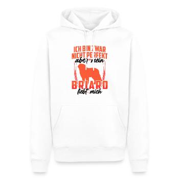 Mein Briard liebt mich Berger de Brie - Männer Premium Bio Hoodie - Weiß - Vorne - Nico (187cm)