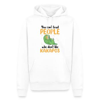 Kakapo ne fait pas confiance au perroquet incapable de voler Kakapo - Sweat à capuche Premium bio Homme - blanc - Devant - Nico (187cm)