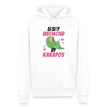Kakapo lenkt ab flugunfähiger Papagei Kakapo - Männer Premium Bio Hoodie - Weiß - Vorne - Nico (187cm)