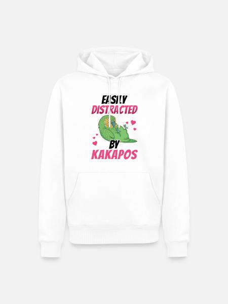 Kakapo distracts flightless parrot Kakapo - Men’s Premium Organic Hoodie - white