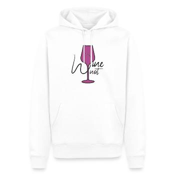lustiger Wein Spruch - Männer Premium Bio Hoodie - Weiß - Vorne - Nico (187cm)