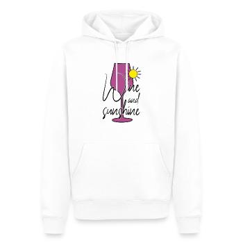 Wein Sonne Sonnenschein Spruch - Männer Premium Bio Hoodie - Weiß - Vorne - Nico (187cm)
