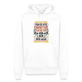 Verrückter Vermessungstechniker Vermesser - Männer Premium Bio Hoodie - Weiß - Vorne - Nico (187cm)