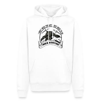 Étudiant en géologie - Sweat à capuche Premium bio Homme - blanc - Devant - Nico (187cm)