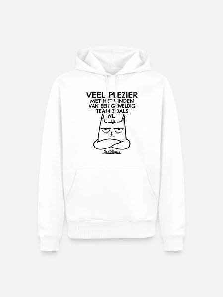 Nieuwe Baan Afscheidscadeau Afscheid Collega - Mannen Premium Bio hoodie - wit