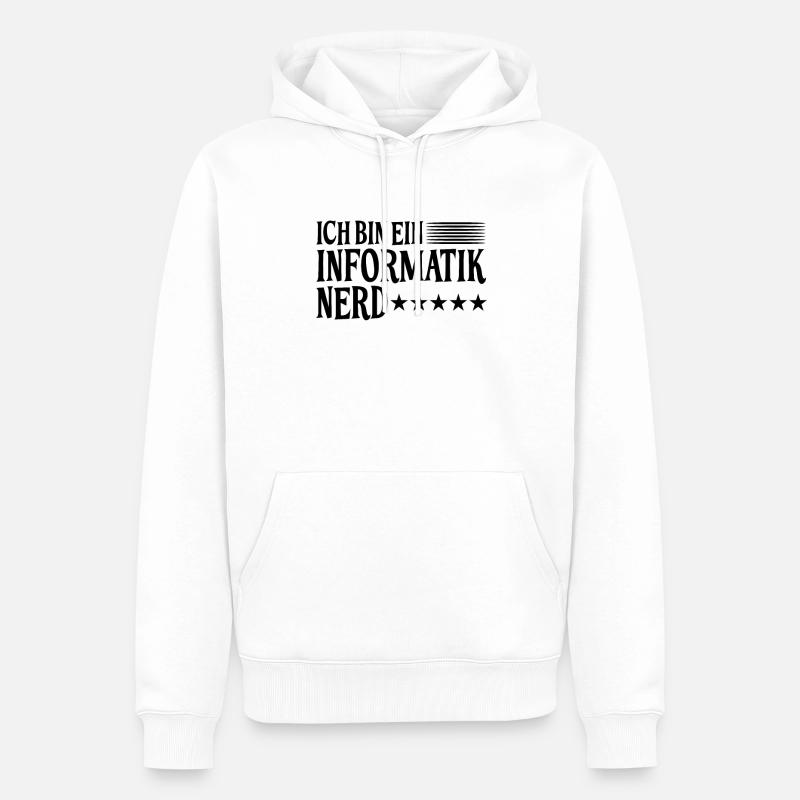 Informatik Nerd Spruch - Männer Premium Bio Hoodie - Weiß