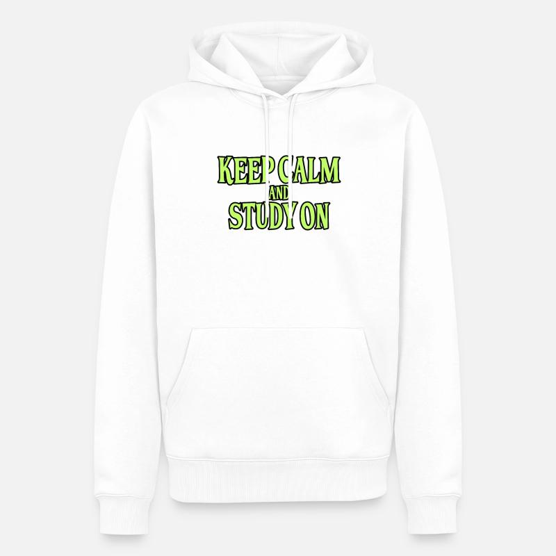 Studieren Spruch - Männer Premium Bio Hoodie - Weiß