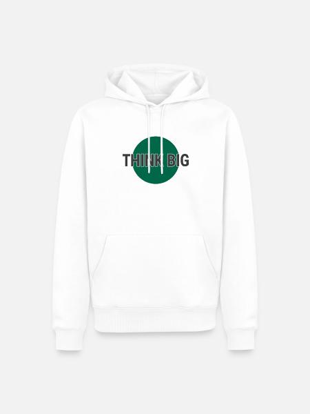 Think big think big - Men’s Premium Organic Hoodie - white