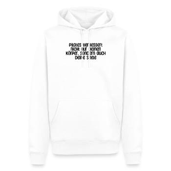 Pilates - Pilates verbessert nicht nur deinen - Männer Premium Bio Hoodie - Weiß - Vorne - Nico (187cm)