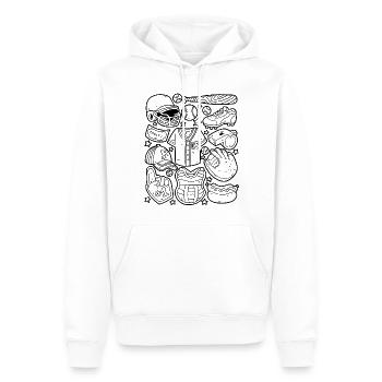 Baseball Doodles Home Run Pitcher Catcher - Männer Premium Bio Hoodie - Weiß - Vorne - Nico (187cm)