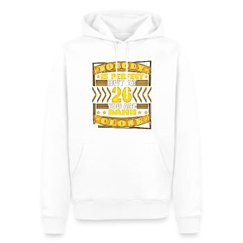 26. Geburtstag - Männer Premium Bio Hoodie - Weiß - Vorne - Nico (187cm)