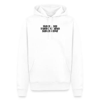 Pilates - Pilates - das Training für einen - Männer Premium Bio Hoodie - Weiß - Vorne - Nico (187cm)