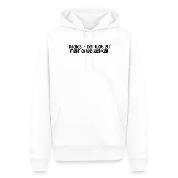 Pilates - Pilates - der Weg zu mehr Beweglichkeit - Männer Premium Bio Hoodie - Weiß - Vorne - Nico (187cm)