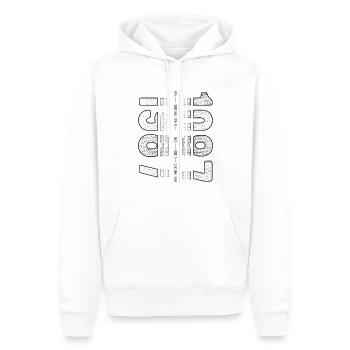 Finest Millésime 1987 Année de naissance 1987 Anniversaire - Sweat à capuche Premium bio Homme - blanc - Devant - Nico (187cm)