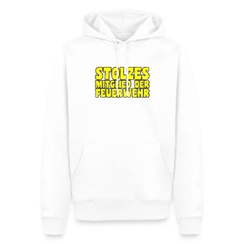 Mitglied der Feuerwehr - Männer Premium Bio Hoodie - Weiß - Vorne - Nico (187cm)