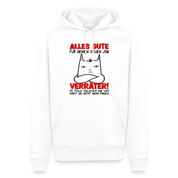 Jobwechsel Neuer Job Abschied Abschiedsgeschenk - Männer Premium Bio Hoodie - Weiß - Vorne - Nico (187cm)