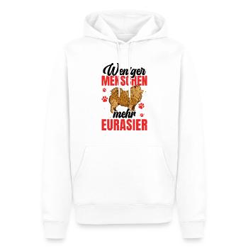 Mehr Eurasier Spitz Eurasian Dog - Männer Premium Bio Hoodie - Weiß - Vorne - Nico (187cm)