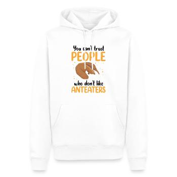 Les fourmiliers ne font pas confiance aux fourmiliers - Sweat à capuche Premium bio Homme - blanc - Devant - Nico (187cm)