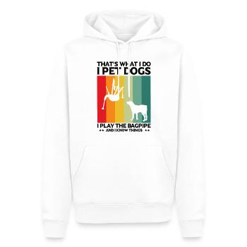 Citation de cornemuse pour les musiciens écossais et de cornemuse - Sweat à capuche Premium bio Homme - blanc - Devant - Nico (187cm)